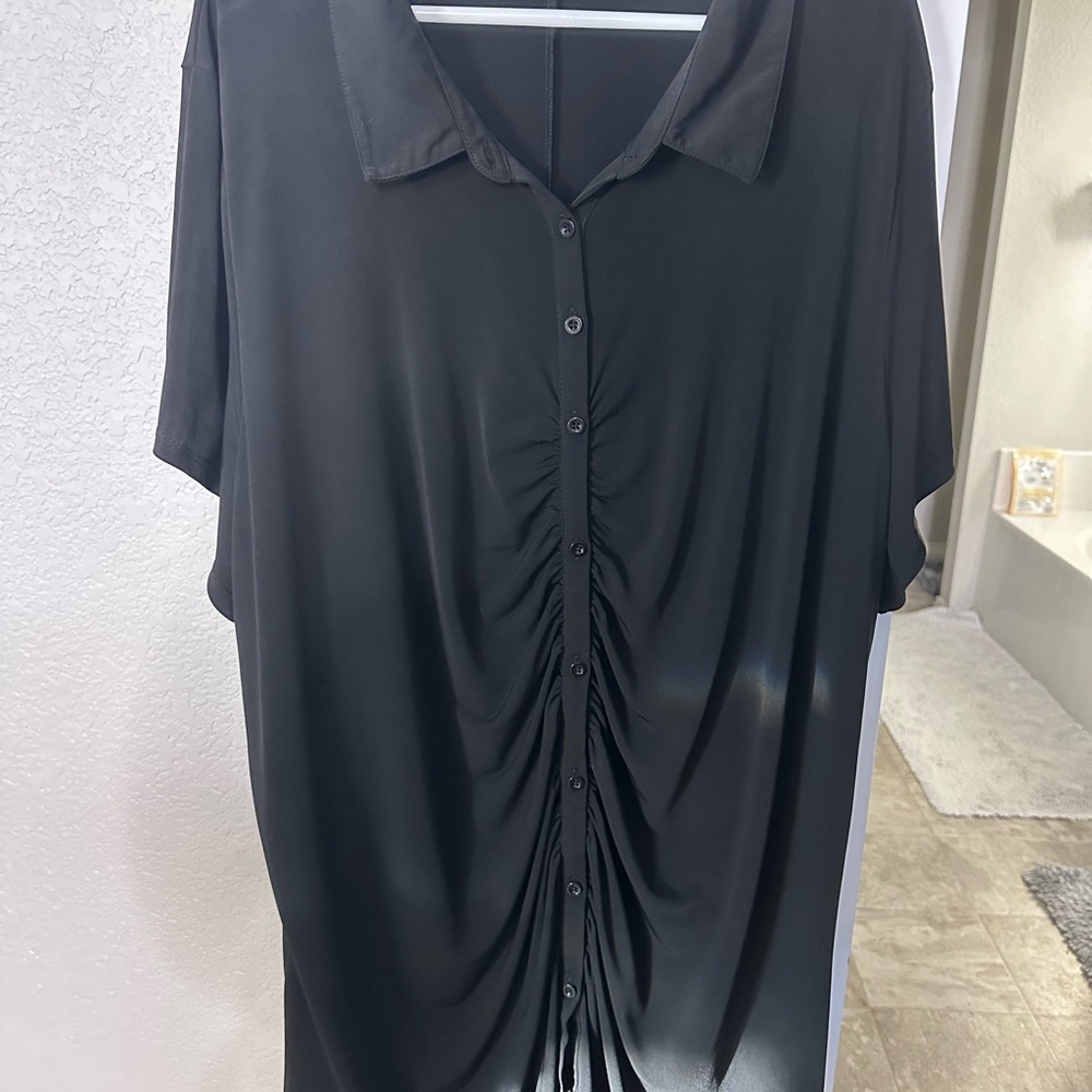 Elegant Black Button-Up Women's Top